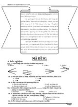Bộ đề ôn tập học kì 1 vật lí 7